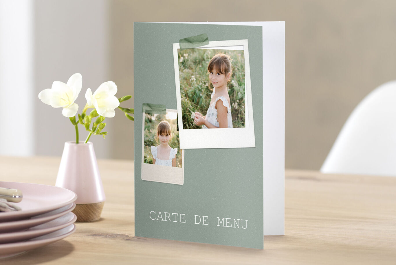 Communion cartes de menu;